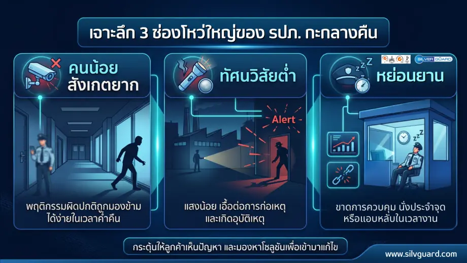เจาะลึก 3 ช่องโหว่ รปภ.กะกลางคืน