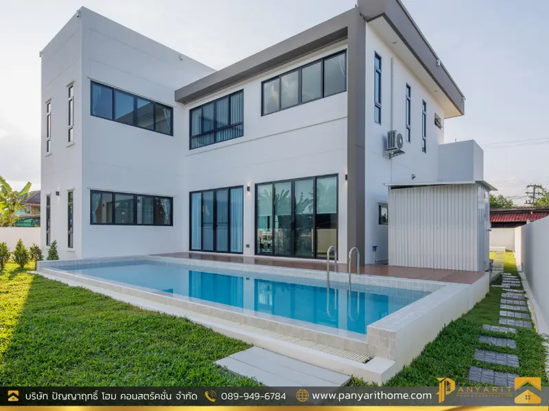 🏠บ้านสไตล์ Modern 2ชั้น พร้อมสระว่ายน้ำ บนพื้นที่ 320 ตร.ม.🏠