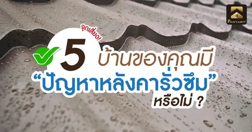 เช็ค 5 จุดเสี่ยง! บ้านของคุณมีปัญหาหลังคารั่วซึมหรือไม่ ? จะได้ไม่สายเกินแก้