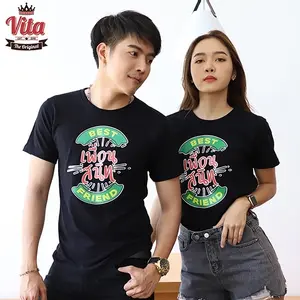 เสื้อเพื่อน เสื้อทีมเพื่อนกันตลอดไป ลาย เพื่อนสนิท สีดำ เสื้อรุ่น เสื้อแก๊ง แบบเก๋ๆ พร้อมส่ง