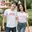 HPW001 เสื้อคริสต์มาสเสื้อปีใหม่ ลายHAPPY NEW YEAR งานกลิตเตอร์ สีขาว เสื้อทีม เสื้อครอบครัว แบบเก๋ๆ