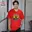 เสื้อเพื่อน เสื้อทีมเพื่อนกันตลอดไป ลายออกไปให้เขากอด สีแดง เสื้อรุ่น เสื้อแก๊ง แบบเก๋ๆ
