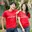 HPR012 เสื้ออวยพรปีใหม่ ลายเศรษฐีใหม่ สีแดง ใส่แล้วเสริมสิริมงคล รับโชค รับทรัพย์ ความรักดี