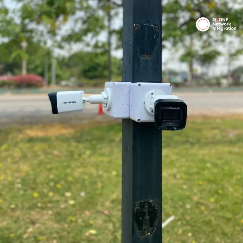 งานติดตั้งกล้องวงจรปิด ( CCTV ) ภายนอกตัวบ้าน