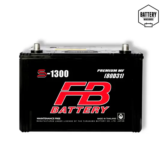 แบตเตอรี่รถยนต์ FB S-1300L (JIS 80D31L-MF)