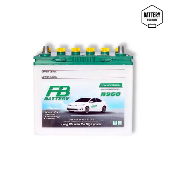 แบตเตอรี่รถยนต์ FB NS60R (JIS 46B24R)