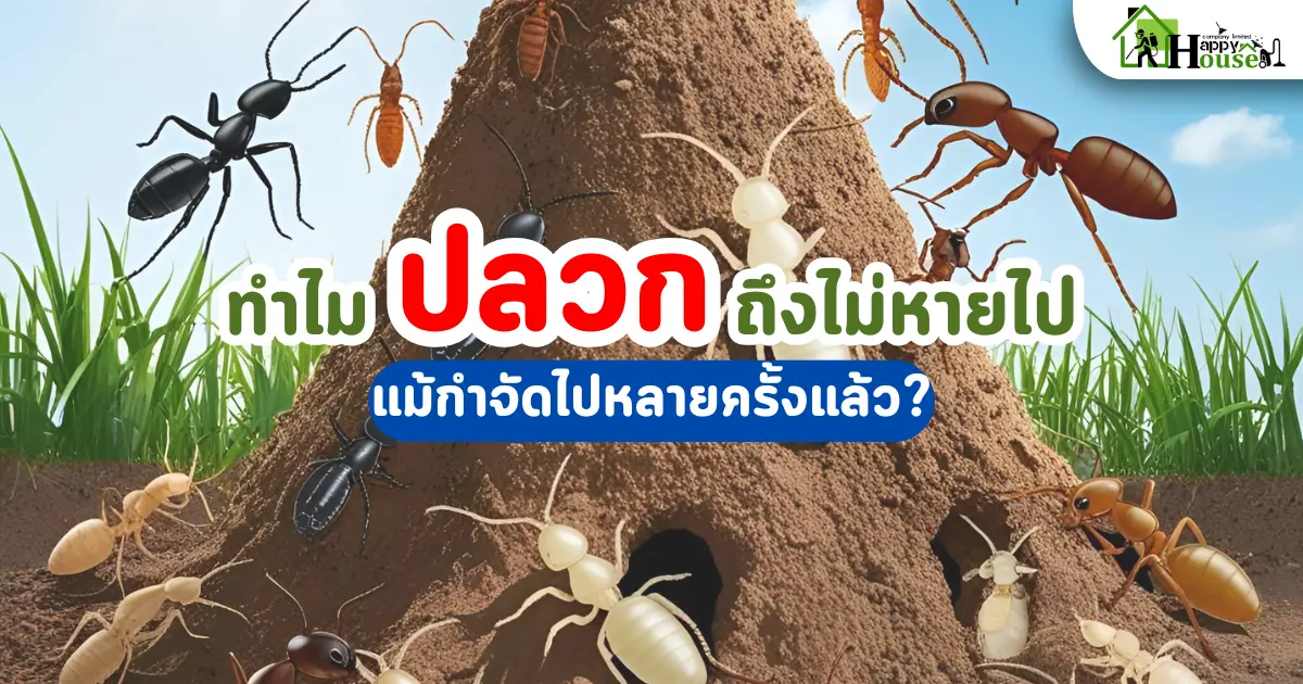 ทำไมปลวกถึงไม่หายไปแม้กำจัดไปหลายครั้งแล้ว? คำตอบจากผู้เชี่ยวชาญการกำจัดปลวก
