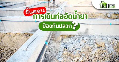 ขั้นตอนการเดินท่ออัดน้ำยาป้องกันปลวก 
