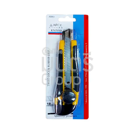 มีดคัตเตอร์ใหญ่ APEX #AX-82 ABS+TPR 3 ใบมีดในตัว