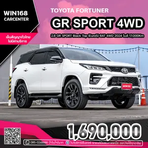 2024 TOYOTA FORTUNER 2.8 GR SPORT Black Top (Euro5) 6AT 4WD ไมล์ 17,000Km (T473)
